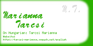 marianna tarcsi business card